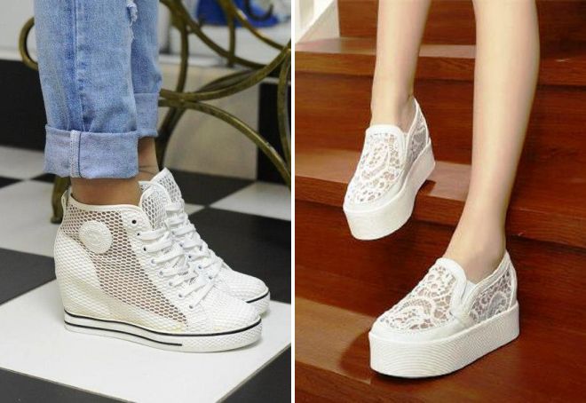 летние кеды в сеточку