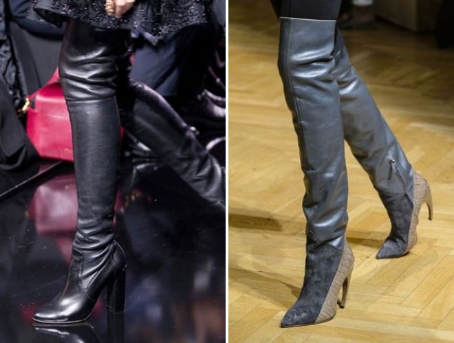 модные ботфорты на высоком каблуке