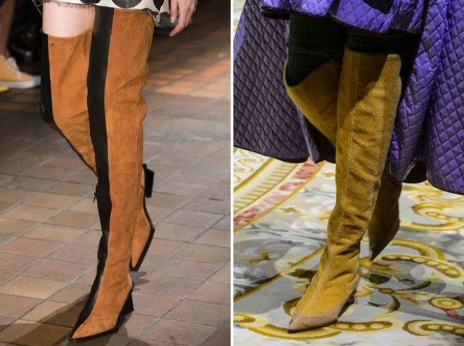 ботфорты на низком каблуке