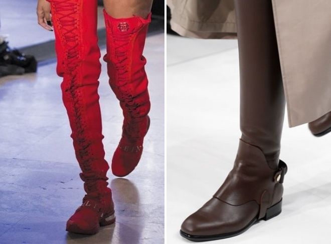 ботфорты без каблука 2017