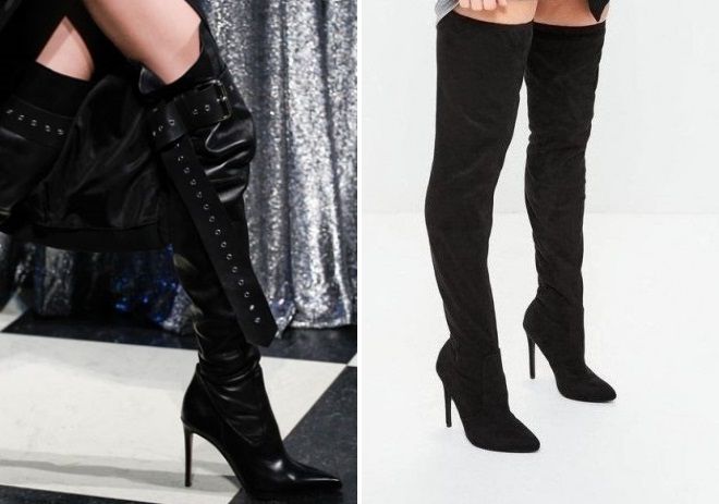 модные ботфорты чулки
