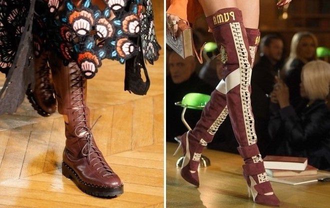 ботфорты на шнуровке