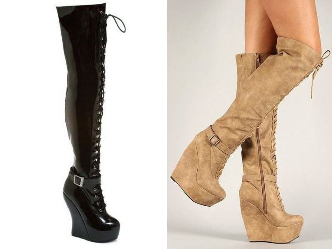 ботфорты на шнуровке 2017