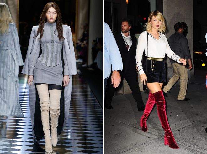 стильные сапоги ботфорты образы