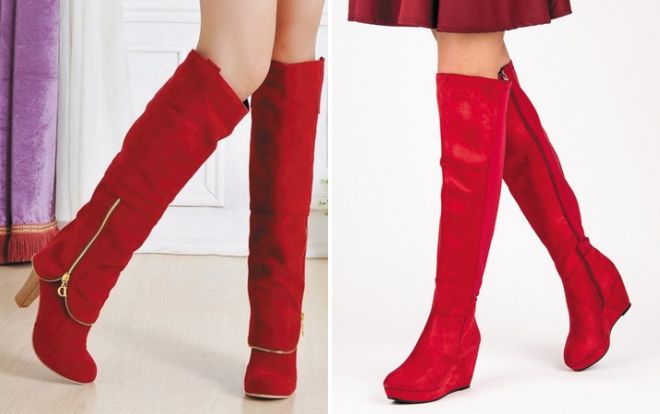 красные ботфорты