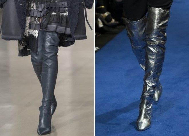 зимние сапоги ботфорты