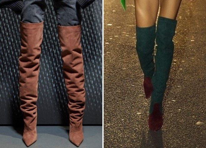 коричневые ботфорты