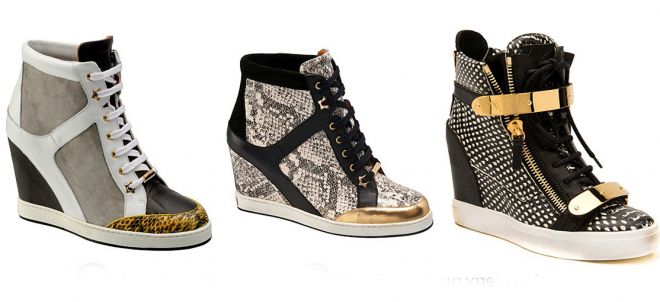 Осенние ботинки на танкетке