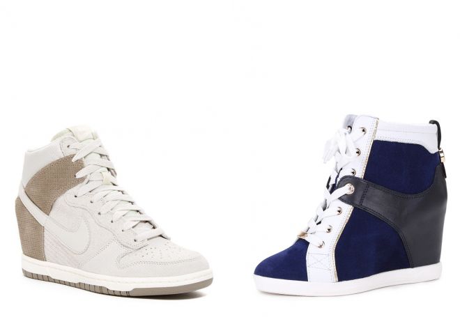 белые кроссовки на платформе