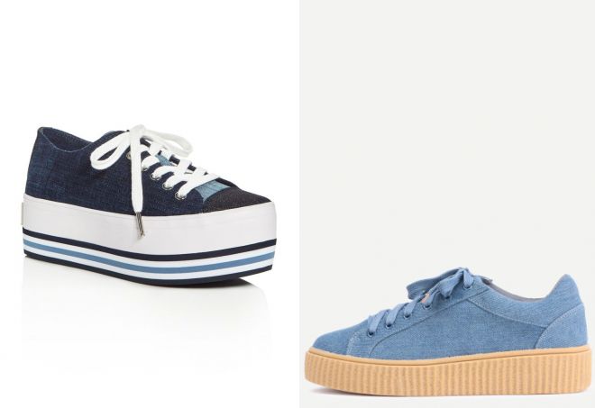 стильные кроссовки на платформе