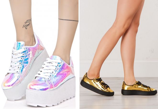 женские кроссовки на платформе