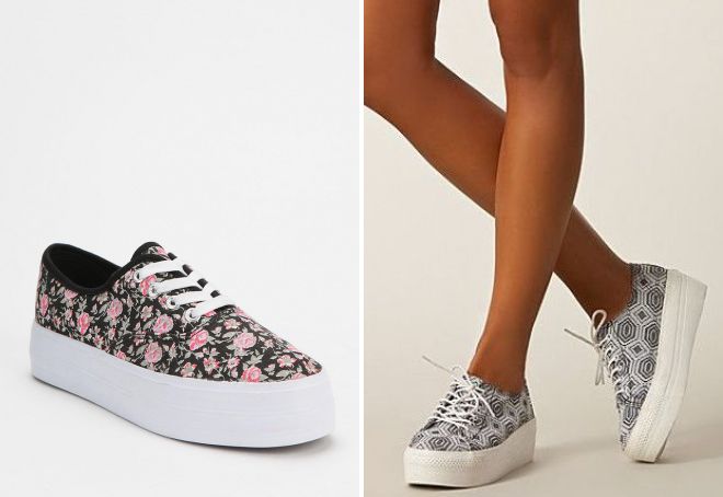 стильные кроссовки на платформе