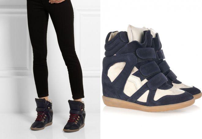 черные кроссовки на платформе