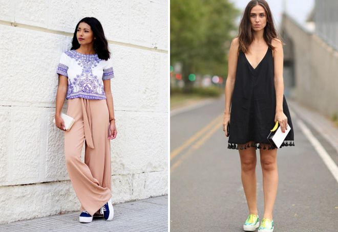 джинсовые кроссовки на платформе