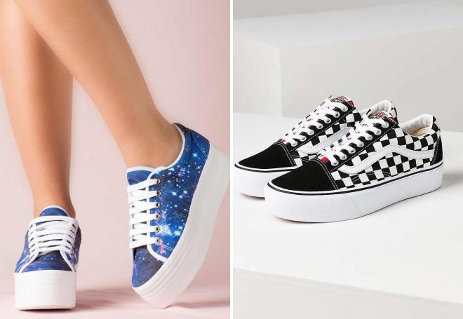 модные кроссовки на платформе