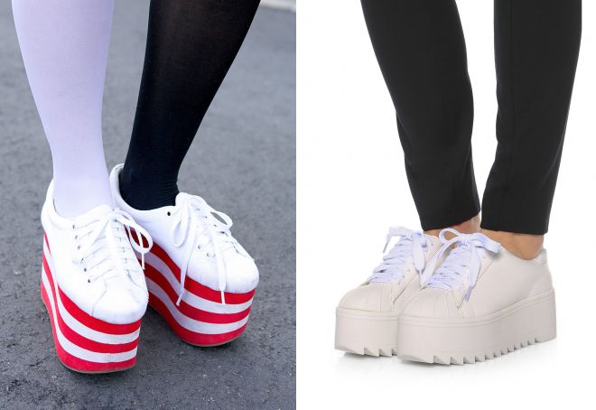  кроссовки на высокой платформе