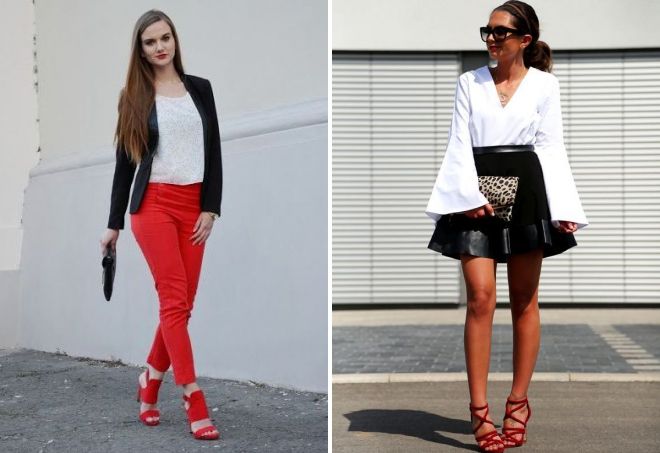 женские красные босоножки 2017