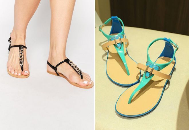 женские летние сандалии через палец