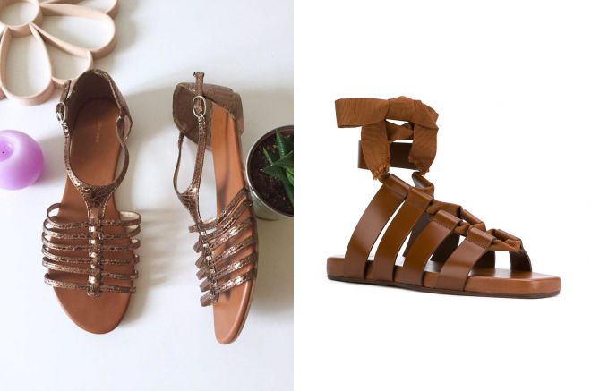 женские летние сандалии с ремешками