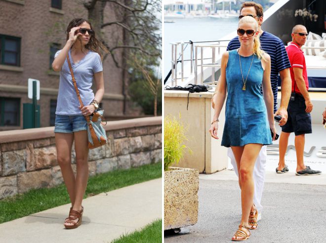 модные летние образы с сандалиями