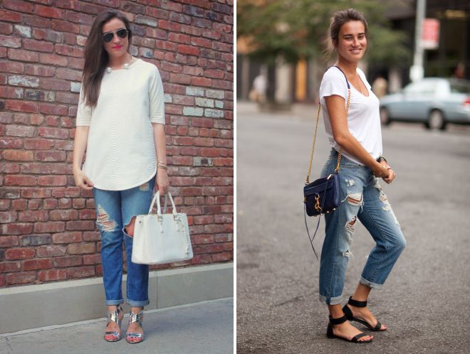 летние сандалии с джинсами