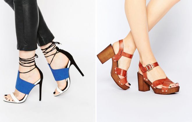 летние сандалии на каблуке