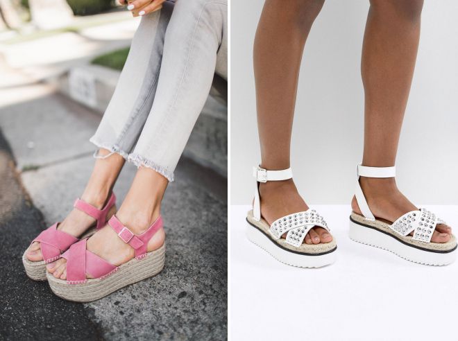 летние сандалии на платформе