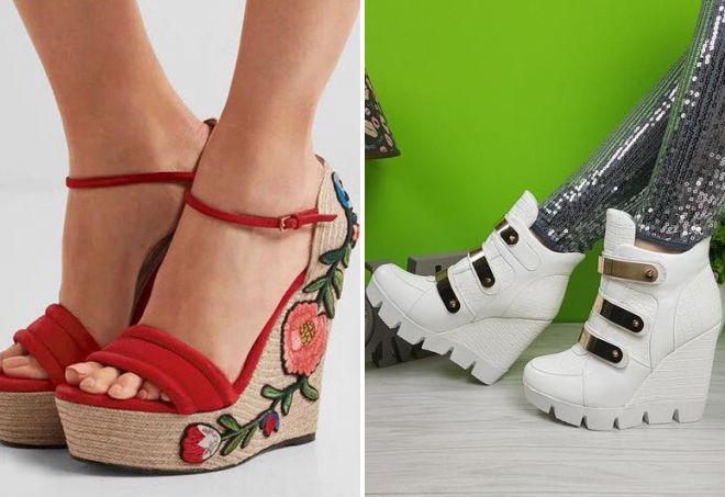 демисезонная обувь на танкетке