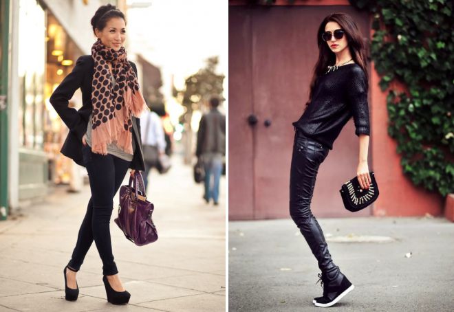 женская весенняя обувь на танкетке