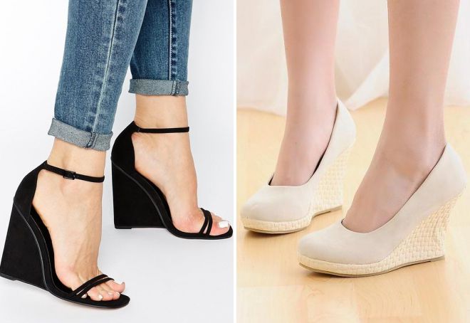 классическая обувь на танкетке