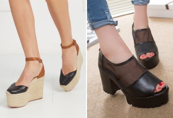 летние туфли на платформе