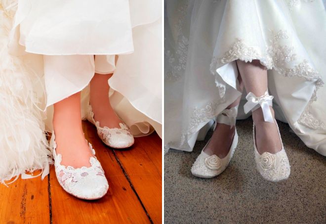 белые балетки на свадьбу
