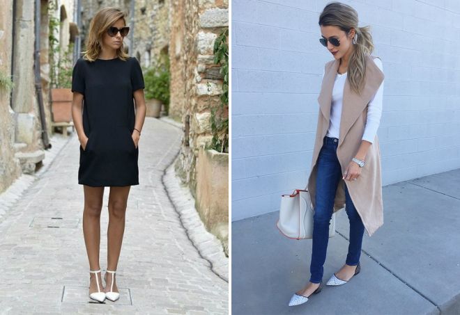 с чем носить женские белые балетки