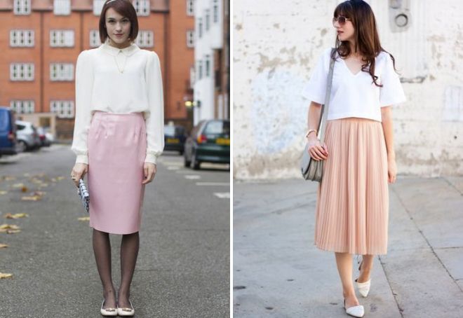 белые балетки с юбкой