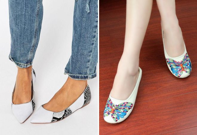 белые балетки для девушек