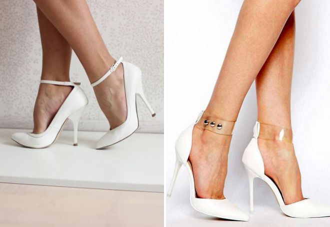 белые туфли с ремешком
