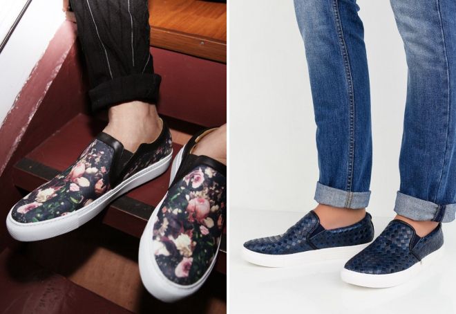 мужские слипоны из натуральной кожи