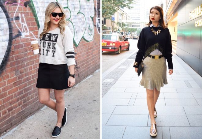 с чем носить кожаные слипоны