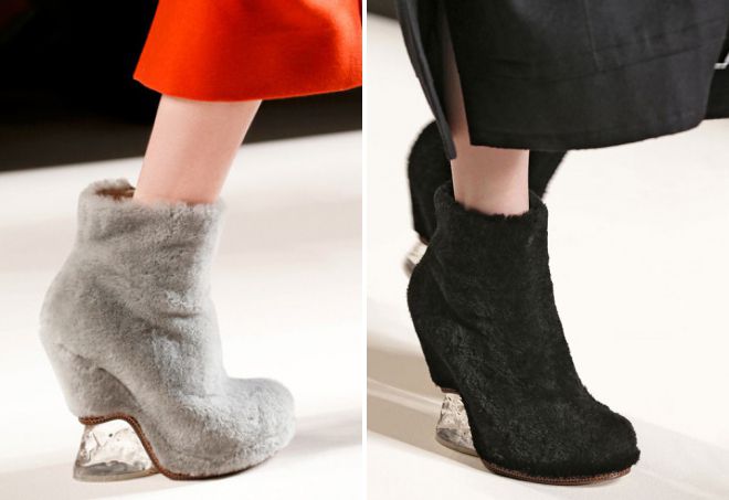 ботильоны с мехом наружу