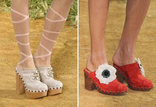 закрытые женские сабо