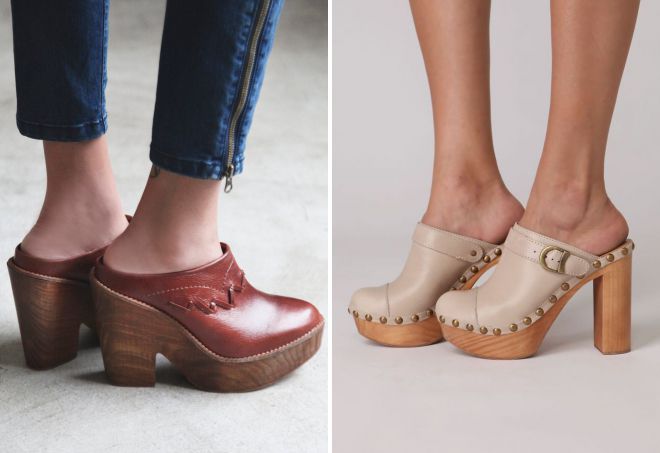 женские сабо с закрытым носом