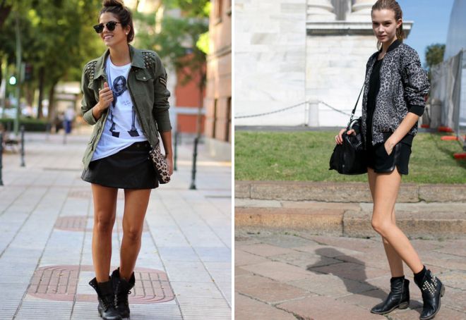 ботильоны без каблука с юбкой