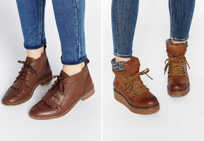 модные ботильоны без каблука