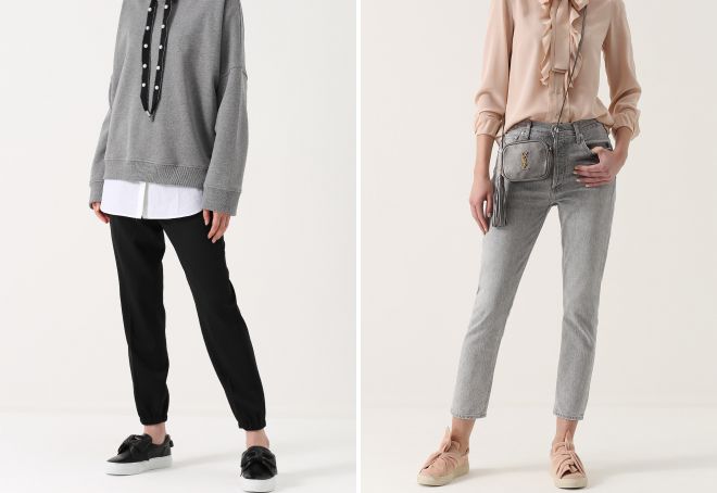 женские слипоны с бантиком