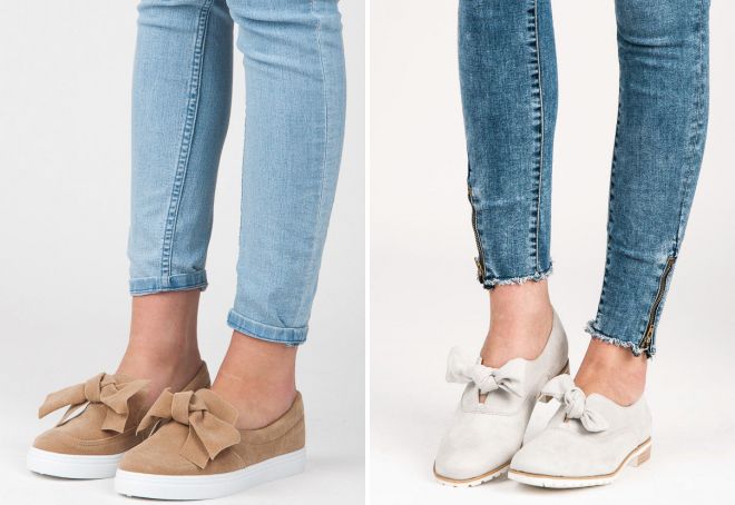 слипоны с бантиком