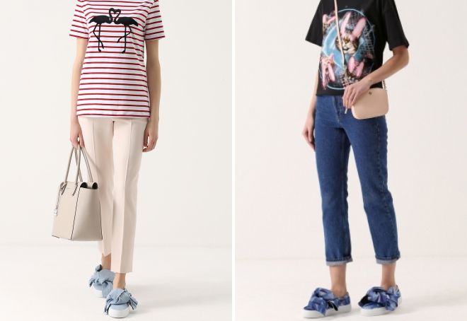 слипоны с бантом joshua sanders