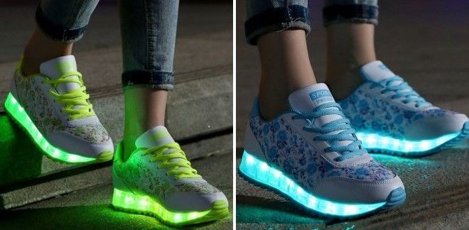 светящиеся кроссовки с подсветкой