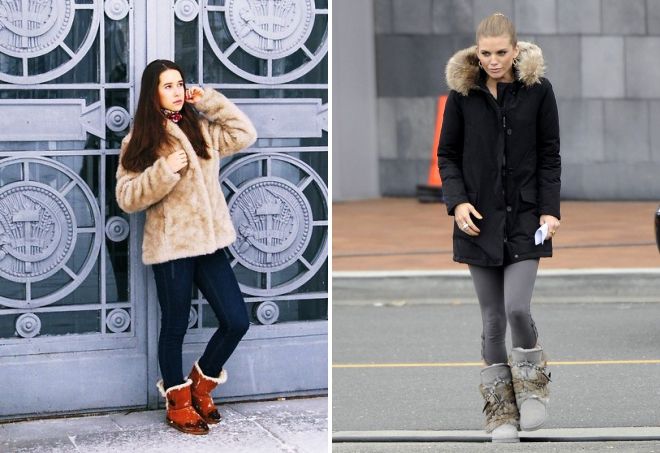 женские угги с мехом