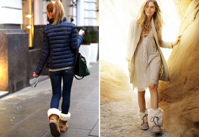 короткие угги с мехом