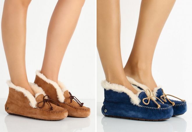 угги мокасины с мехом
